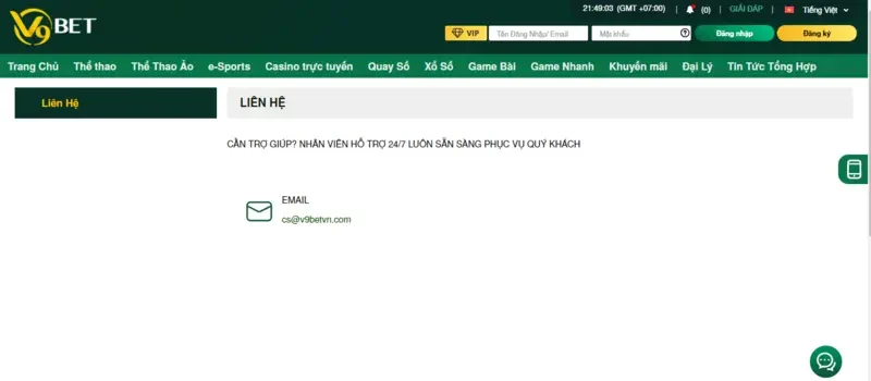 Chuẩn bị gì khi Liên hệ V9bet tại trang web 