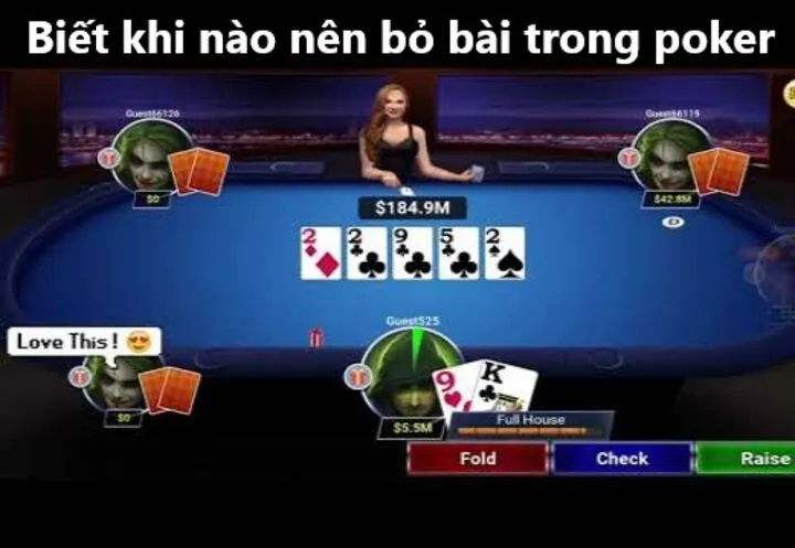 Trường hợp nên bỏ bài trong poker